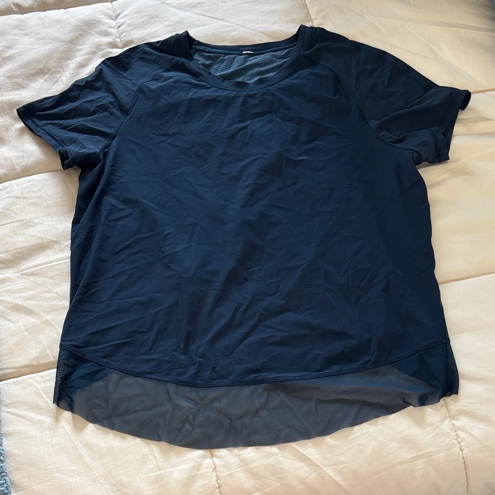 Navy Blue Flowy Shirt